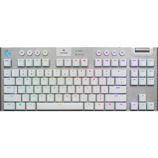 Logitech G915 TKL Lightspeed RGB Mechanical Gaming Keyboard - Aluminum, White Image