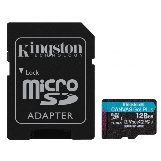 128GB Kingston Technology Canvas Go Plus UHS-I Class 10 MicroSD Memory Card Image