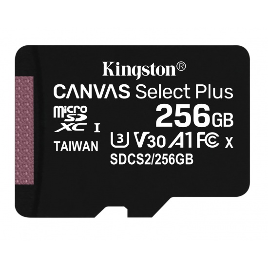 256GB Kingston Technology Canvas Select Plus Micro SDXC UHS-I Class 10 Memory Card Image