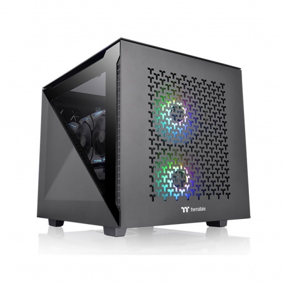 Thermaltake Divider 200 TG Micro ATX Computer Tower - Black Image