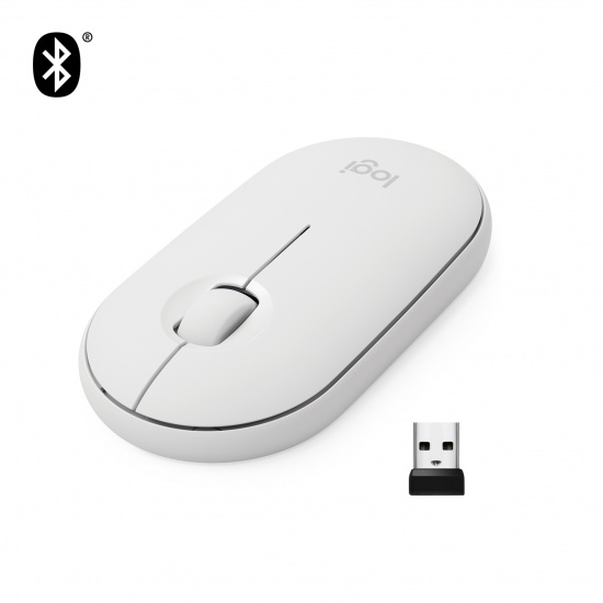 Logitech Pebble M350 Wireless Mouse - White Image