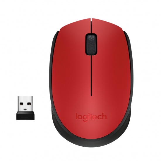 Logitech M171 Ambidextrous RF Wireless Mouse - Red Image