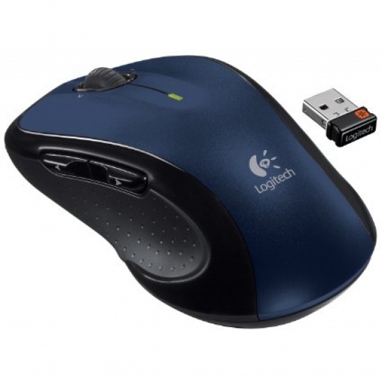 Logitech Wireless M510 Ambidextrous RF Wireless Laser Mouse - Blue Image