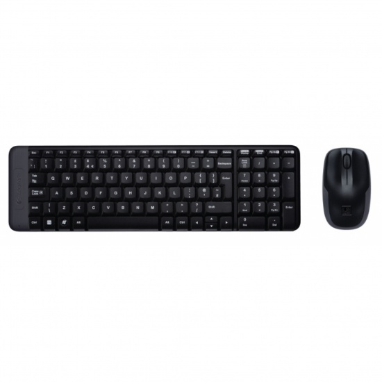 Logitech MK220 RF Wireless Mouse Keyboard Combo - English Layout - Black Image