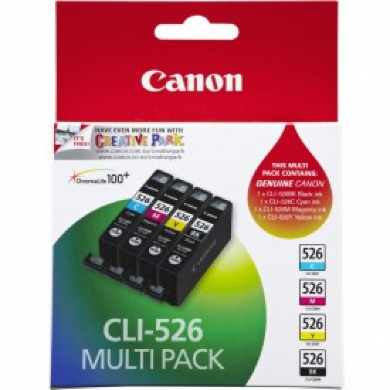Canon CLI-526 Original Standard Ink Cartridge - Black, Cyan, Yellow, Magenta Image