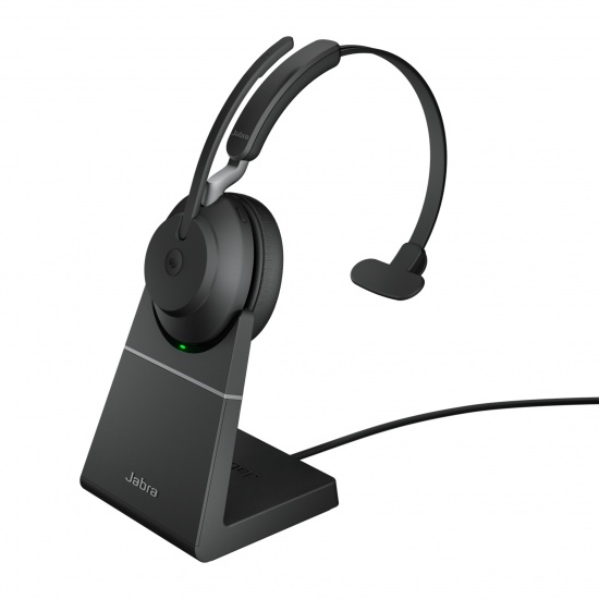 Jabra Evolve2 65 USB Type A Mono MS Charge Stand with Professional Headset Image