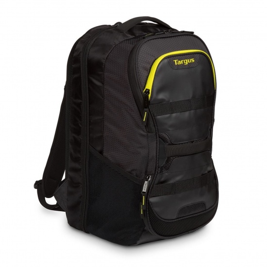 Targus Stamina 15.6 Inch Polyurethane Laptop Backpack - Black, Yellow Image