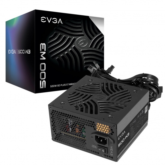 EVGA 500W ATX Non Modular Power Supply - Black Image