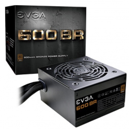 EVGA 600 BR 600W ATX Non Modular Power Supply - Black Image