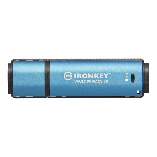 8GB Kingston Technology IronKey Vault Privacy 50 USB Type A Flash Drive - Blue Image