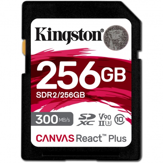 256GB Kingston Technology Canvas React Plus UHS-II Class 10 SDXC Memory Card Image