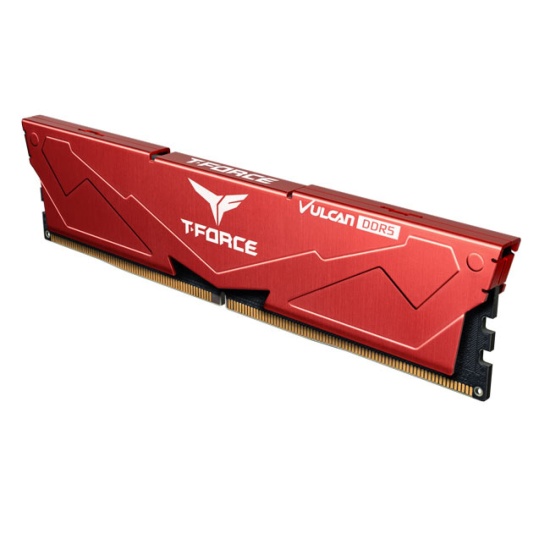 32GB Team Group T-Force Vulcan DDR5 5600MHz CL36 Dual Channel Memory Kit (2x16GB) - Red Image