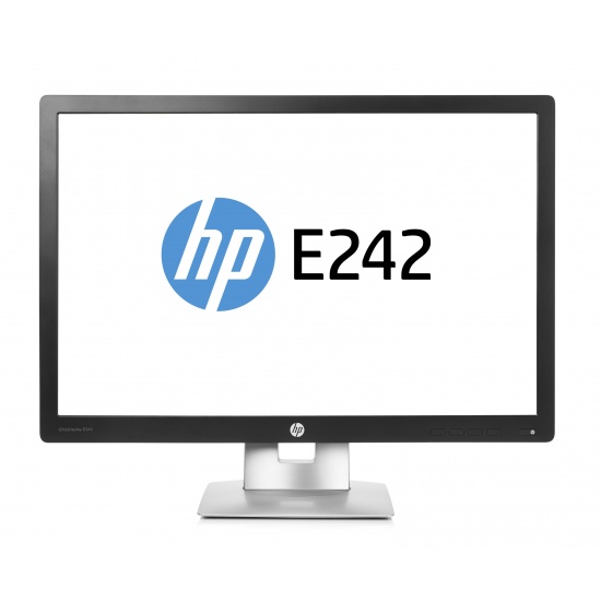 HP EliteDisplay E242 24-inch Full HD IPS Matt Black and Silver Computer Monitor Image
