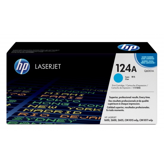 HP LaserJet Toner Cartridge - Q6001A - Cyan - 2000 Page Yield Image