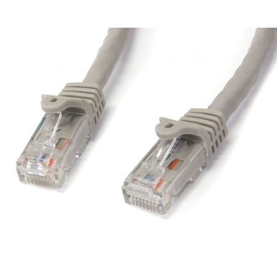 StarTech Cat6 1ft Ethernet Snagless Network Patch Cable - Gray Image