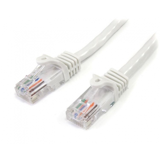 StarTech Cat5e 1m RJ-45 Snagless Ethernet Network Cable White Image
