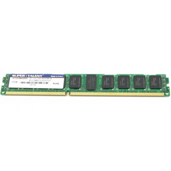 4GB Super Talent DDR3 1333MHz PC3-10600 Very Low Profile CL9 ECC Registered Server Memory Module Image