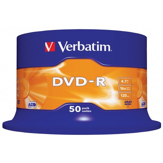 Verbatim DVD-R 16x 4.7GB 50-Pack Spindle Image