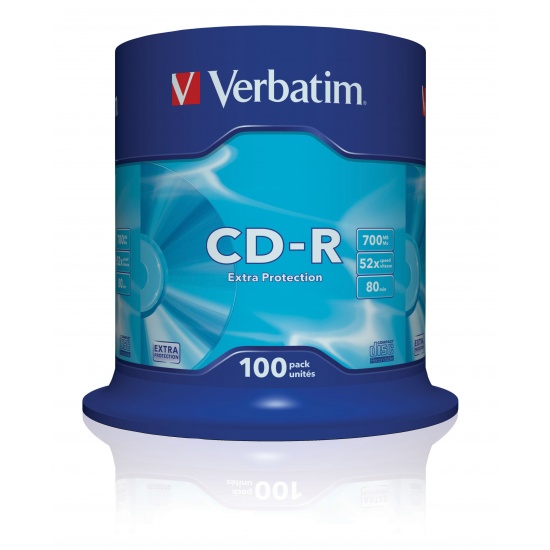 Verbatim CD-R Extra Protection CD-R 700MB 100-Pack Spindle Image