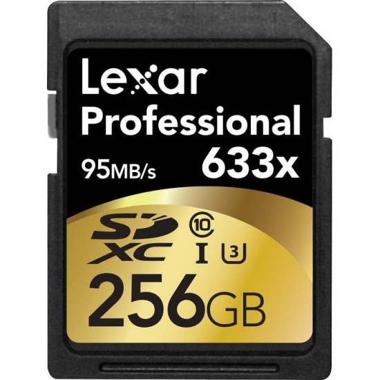 256GB Lexar 633X SDXC UHS-1 CL10 U3 Memory Card Image