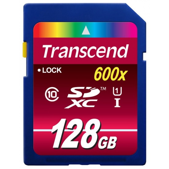 128GB Transcend SDXC Class 10 UHS-I Memory Card Image