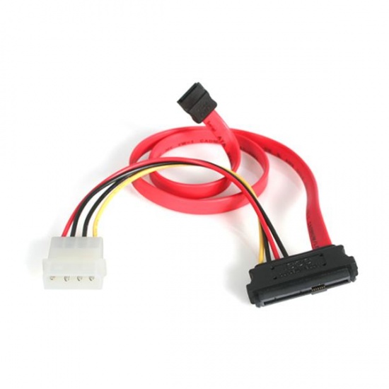 StarTech SAS 29 Pin to SATA Cable LP4 Power - 1.5FT  Image