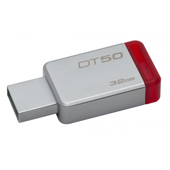 32GB Kingston DataTraveler 50 USB3.0 Flash Drive Red/Silver Image