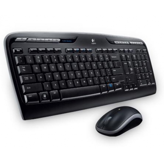 Logitech MK320 Keyboard and Mouse RF Wireless 2.4GHz Black Keyboard - US Layout Image