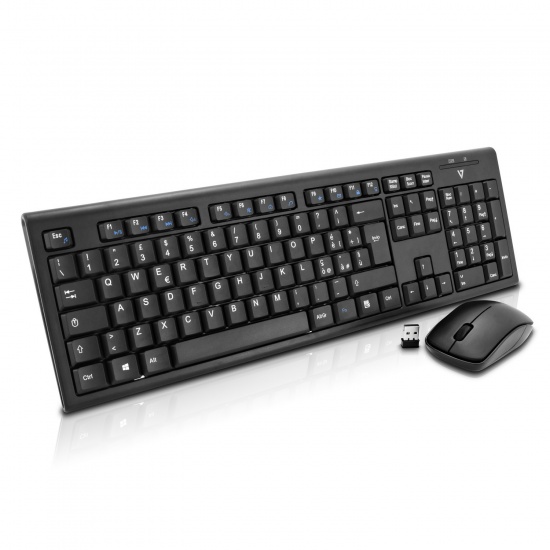 V7 RF Wireless QWERTY Keyboard and Mouse - Italian Layout Image