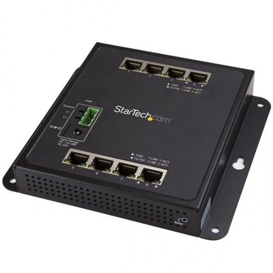 StarTech 8-Port Gigabit Ethernet Switch Wall Mount With Front Access Image