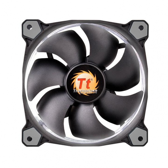 Thermaltake 120MM Case  LED White 3-Pin 1500RPM Fan - Black Image