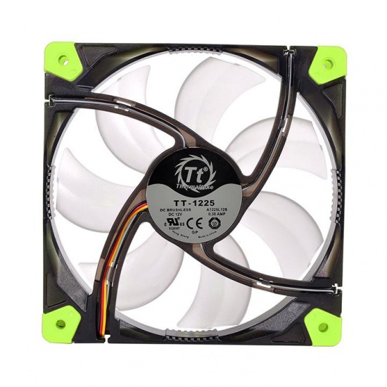 Thermaltake 120MM 1200RPM 3-Pin LED Case Fan - Green  Image