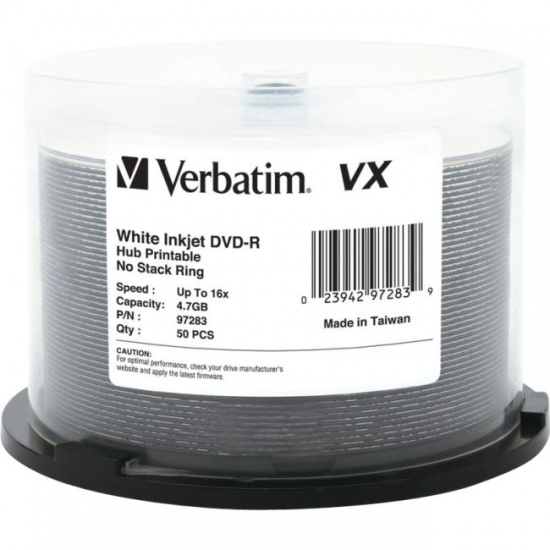 Verbatim 4.7GB 16X DVD-R 50-Pack Spindle Image