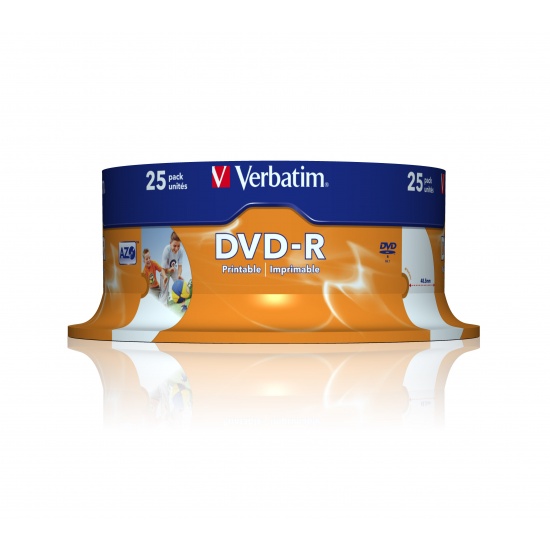 Verbatim DVD-R 4.7GB 16X 120Min 25-Pack Spindle Image