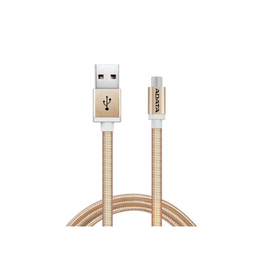 AData Android USB to Micro USB Charging/Sync Cable, 100cm - Gold Image