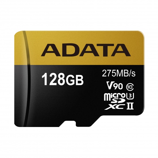 128GB ADATA Premier ONE MicroSDXC UHS-II U3 Class10 V90 275MB/s Memory Card Image