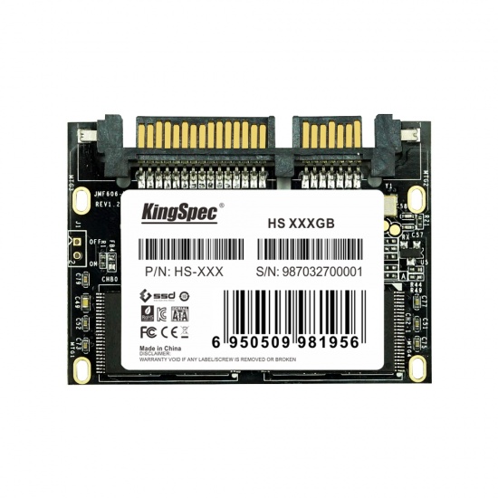 128GB KingSpec Half Slim SATA III 6Gbps SSD Solid State Disk Image