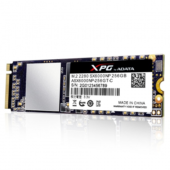 256GB AData XPG SX6000 PCIe Gen3x2 M.2 2280 Solid State Drive Image