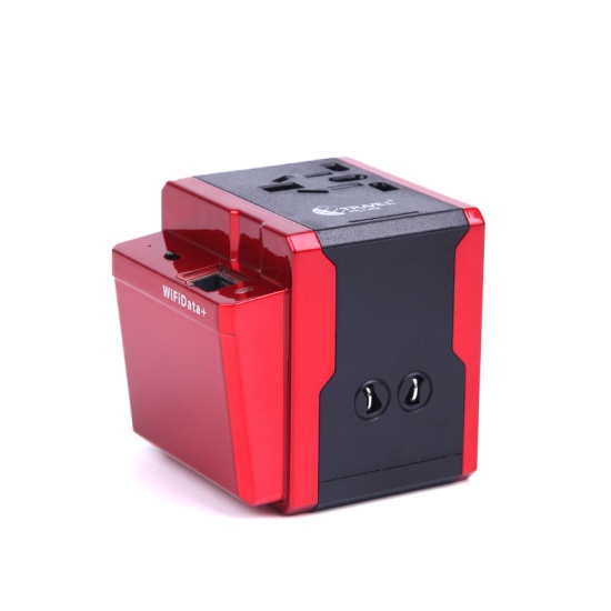 NEON A8 Universal Wifi Adapter with 2 USB Port, Red Image