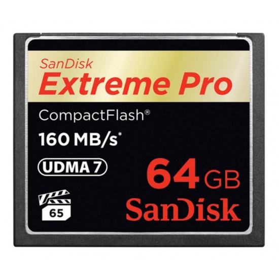 64GB SanDisk Extreme Pro CompactFlash Memory Card - 1000x Speed Rating Image