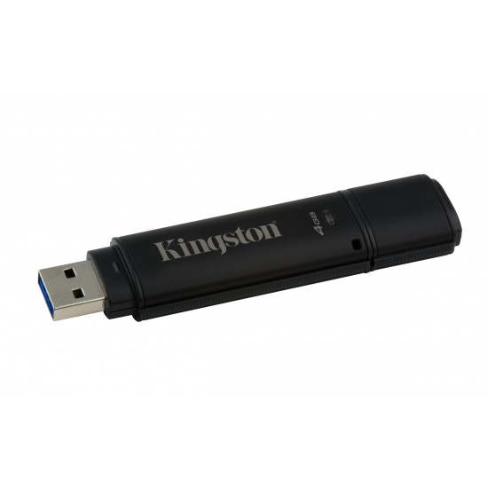 4GB Kingston DataTraveler 4000 G2 Encrypted USB 3.0 Flash Drive - Black Image