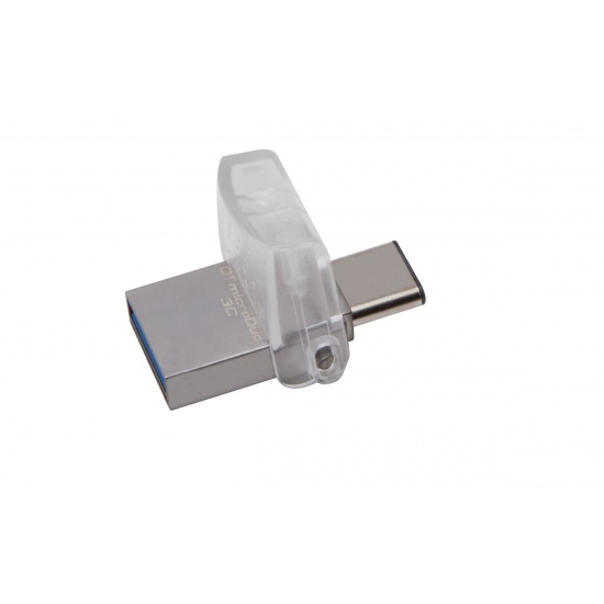 32GB Kingston DataTraveler microDuo 3C USB Flash Drive - Silver Image