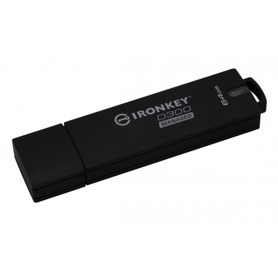 64GB Kingston Ironkey S1000 Encrypted USB 3.0 Flash Drive - Black Image