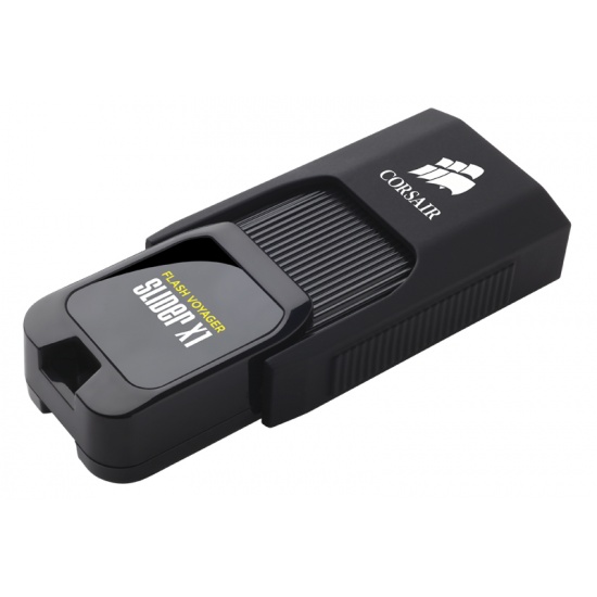 64GB Corsair Flash Voyager Slider X1 USB 3.0 Flash Drive - Black Image