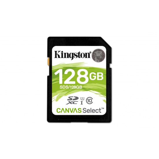 128GB Kingston Canvas Select SDXC Memory Card UHS-I CL10 Image