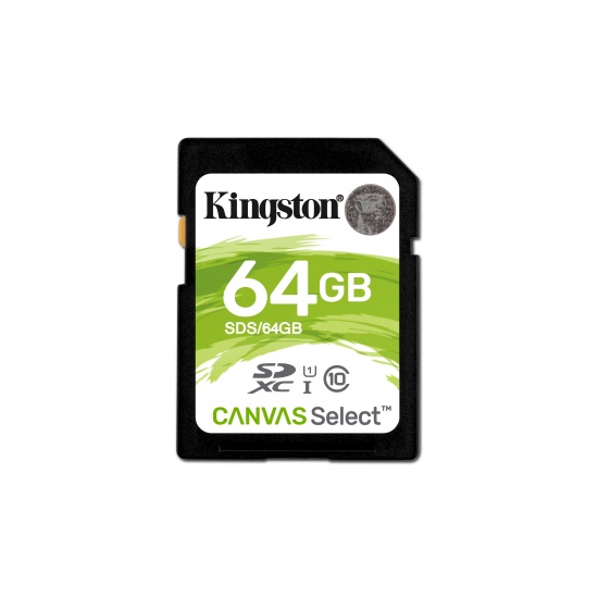 64GB Kingston Canvas Select SDXC Memory Card UHS-I CL10 Image