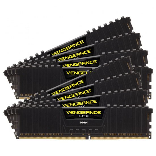 64GB Corsair Vengeance LPX DDR4 3200MHz PC4-25600 CL16 Octuple Channel Kit (8x 8GB) Black Image