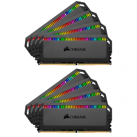 128GB Corsair Dominator Platinum RGB DDR4 3800MHz PC4-30400 CL19 Octuple Channel Kit (8x 16GB) Image