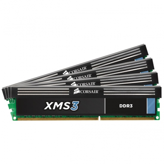 16GB Corsair XMS3 DDR3 1600MHz PC3-12800 CL9 Quad Channel Kit (4x 4GB) Image