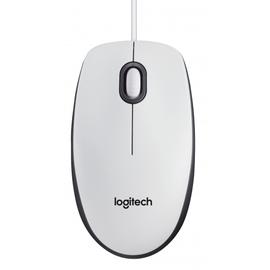 Logitech M100 Wired Optical Mouse - White Image